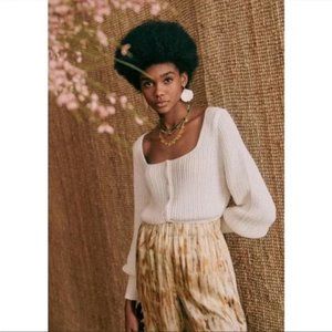 Sezane Marietta Sweater, White